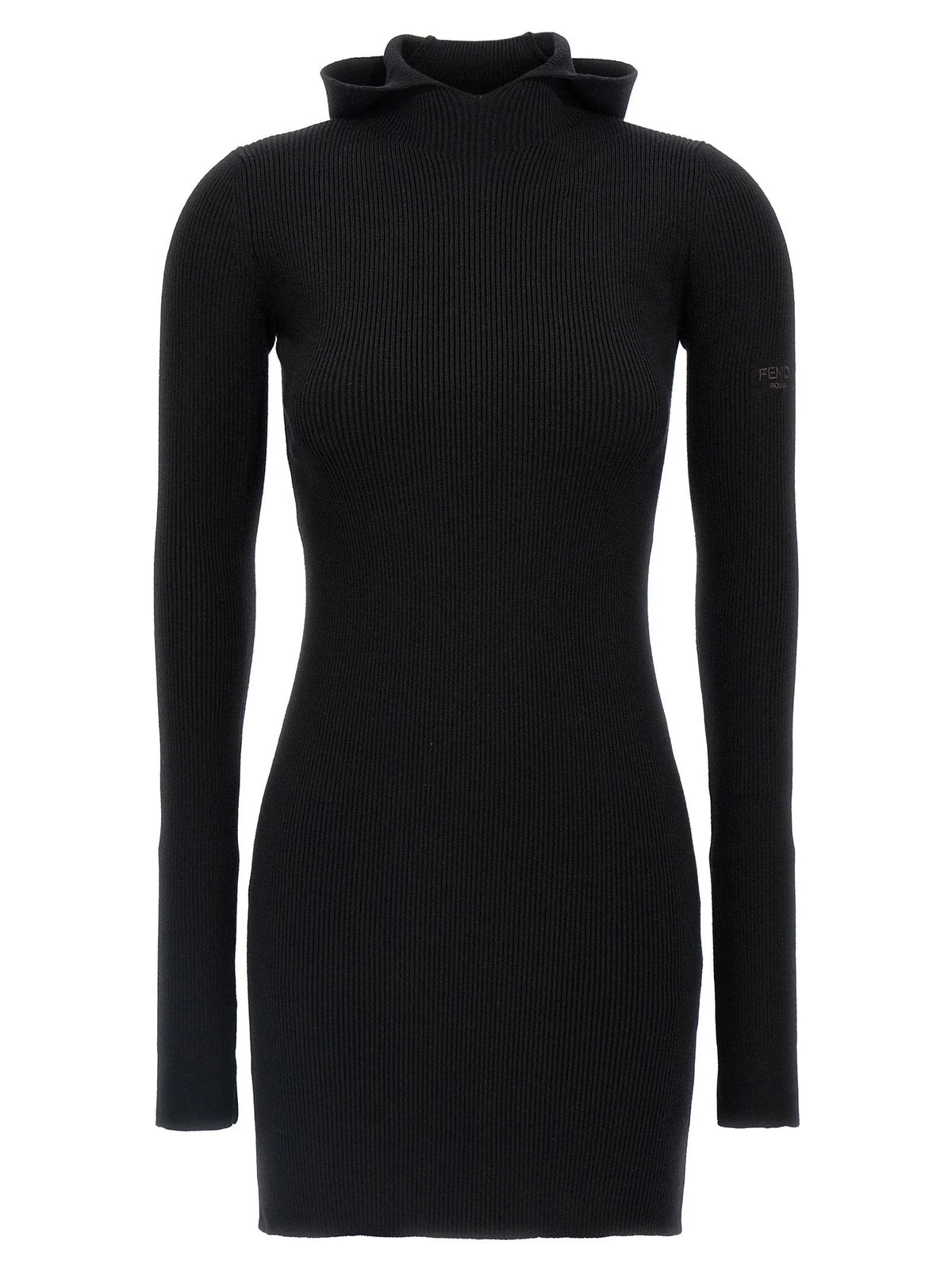 Fendi Black Wool Short Dress