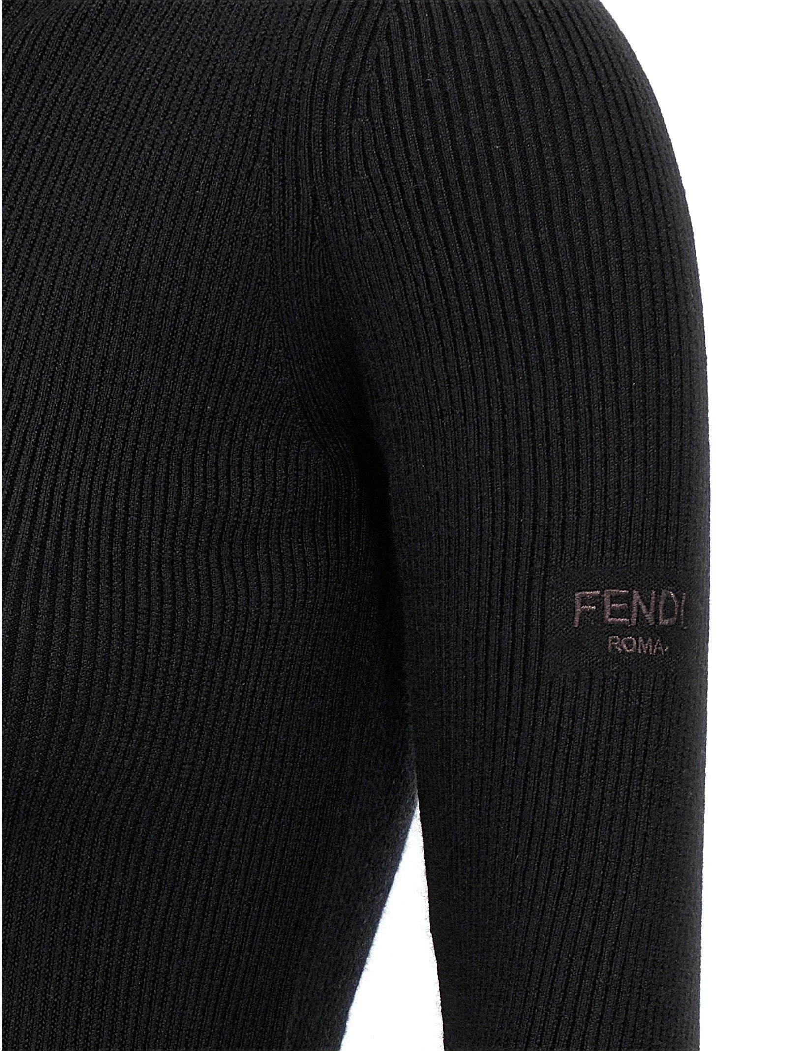 Fendi Black Wool Short Dress