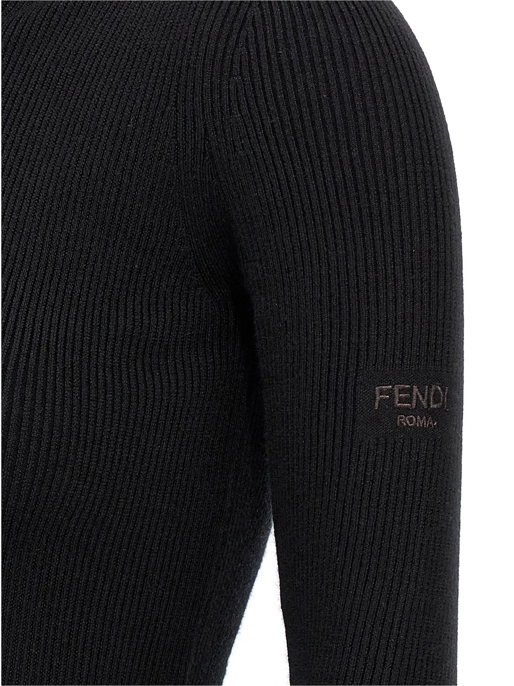 Fendi Black Wool Short Dress