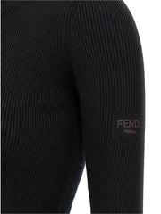 Fendi Black Wool Short Dress