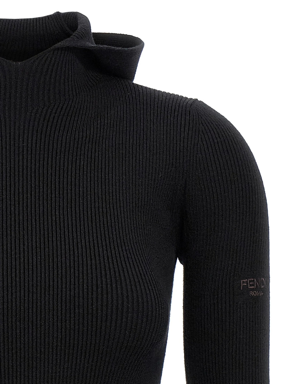 Fendi Black Wool Short Dress