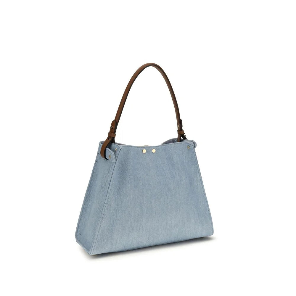 Fendi Blue Calf Leather Bos Taurus Shoulder Bag