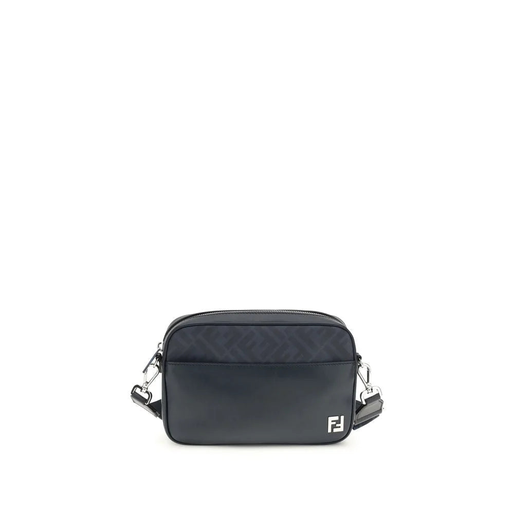 Fendi Blue Calf Leather Bos Taurus Shoulder Bag