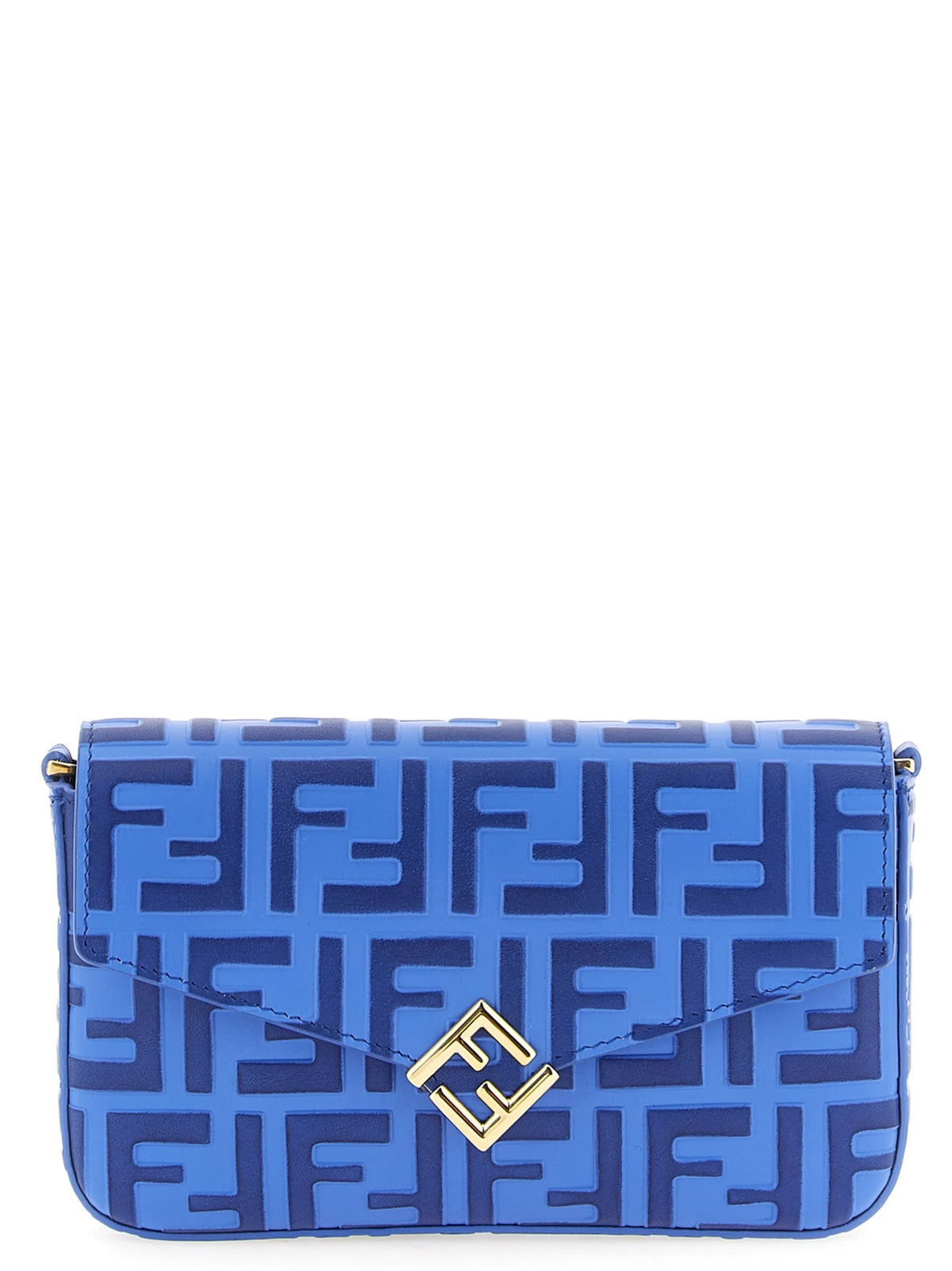 Fendi Blue Calfskin Cardholder