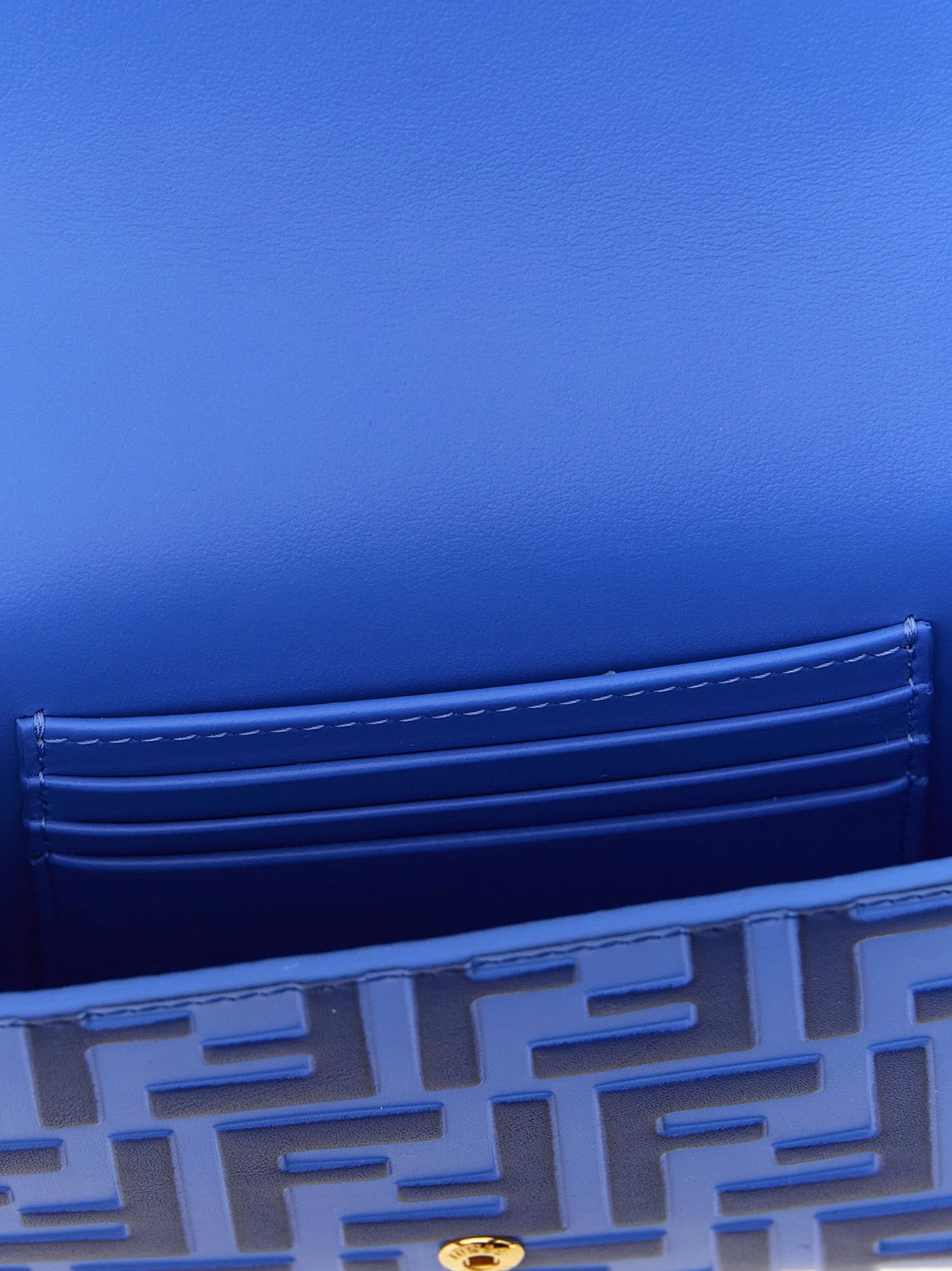 Fendi Blue Calfskin Cardholder
