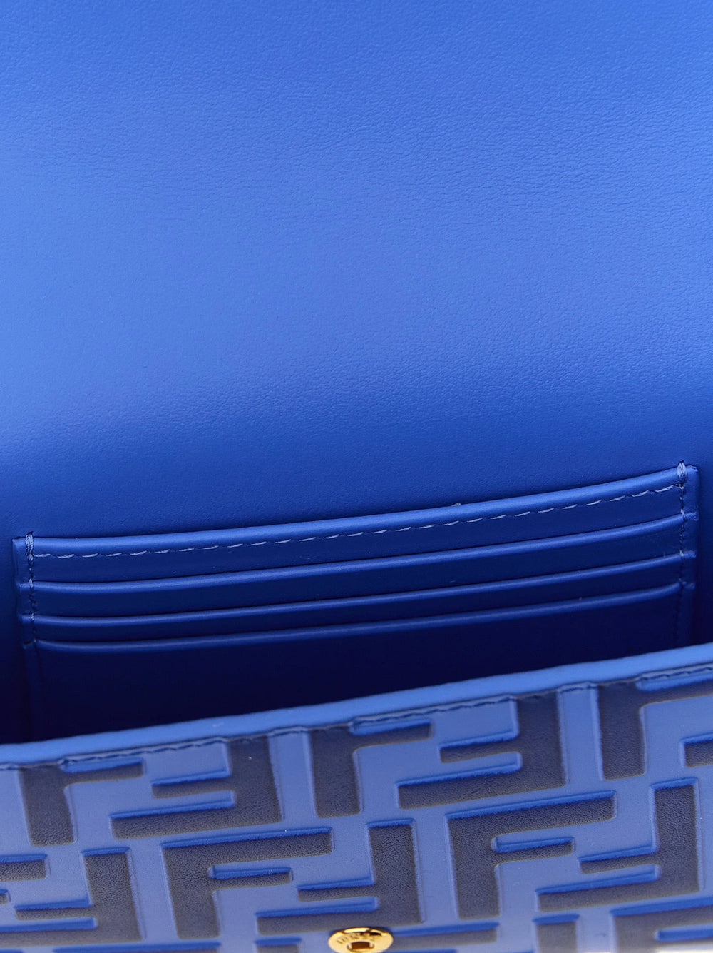 Fendi Blue Calfskin Cardholder