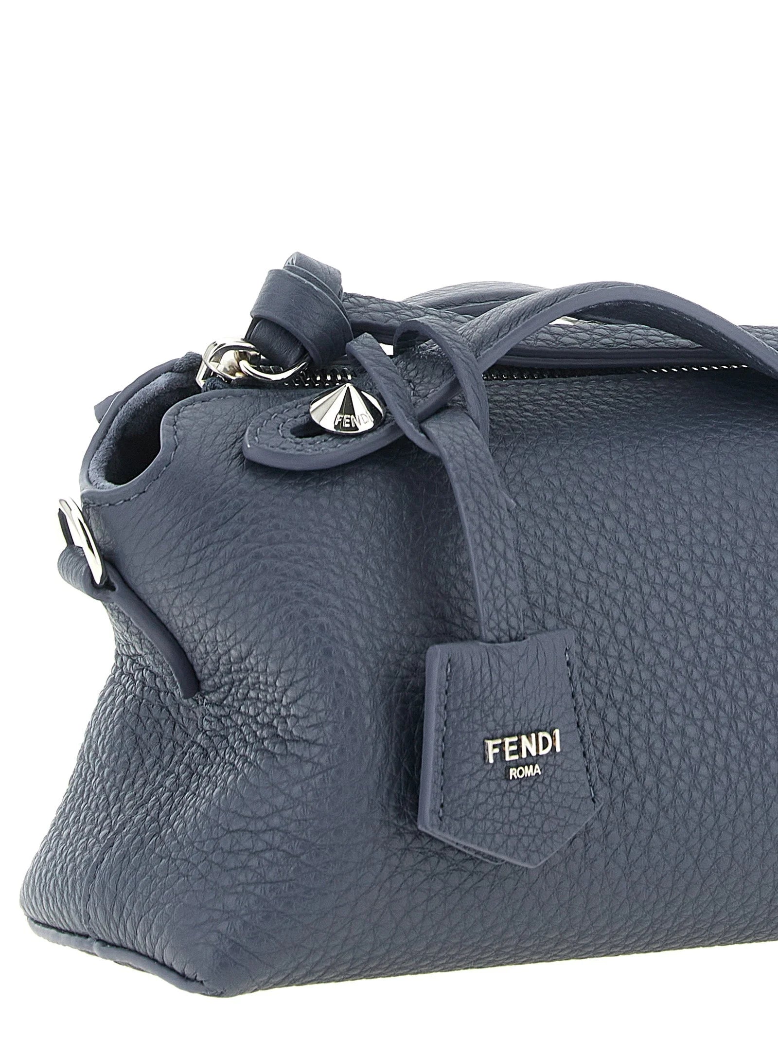 Fendi Blue Calfskin Clutch Bag