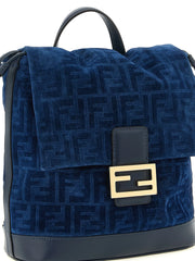 Fendi Blue Cotton Backpack