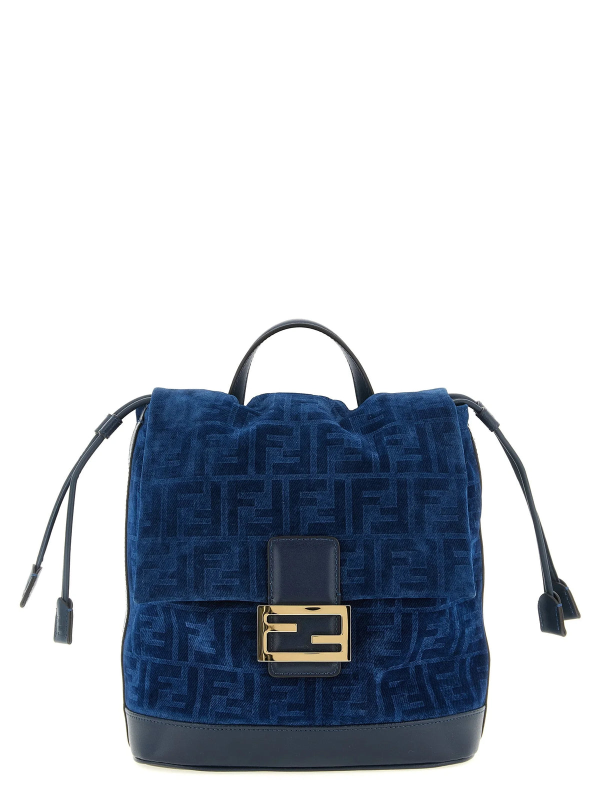 Fendi Blue Cotton Backpack