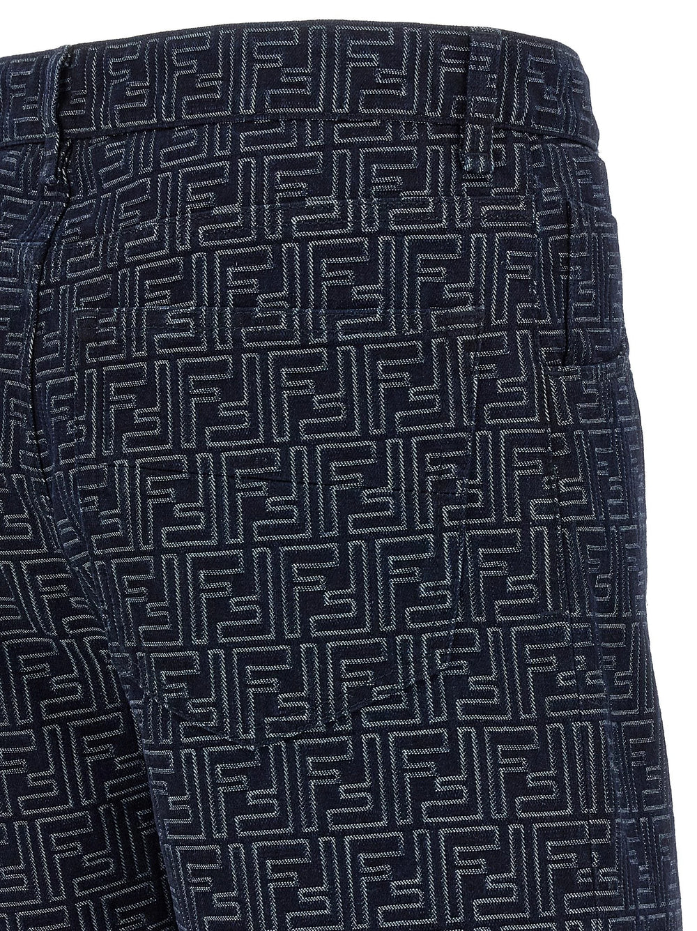 Fendi Blue Cotton Bermuda Shorts