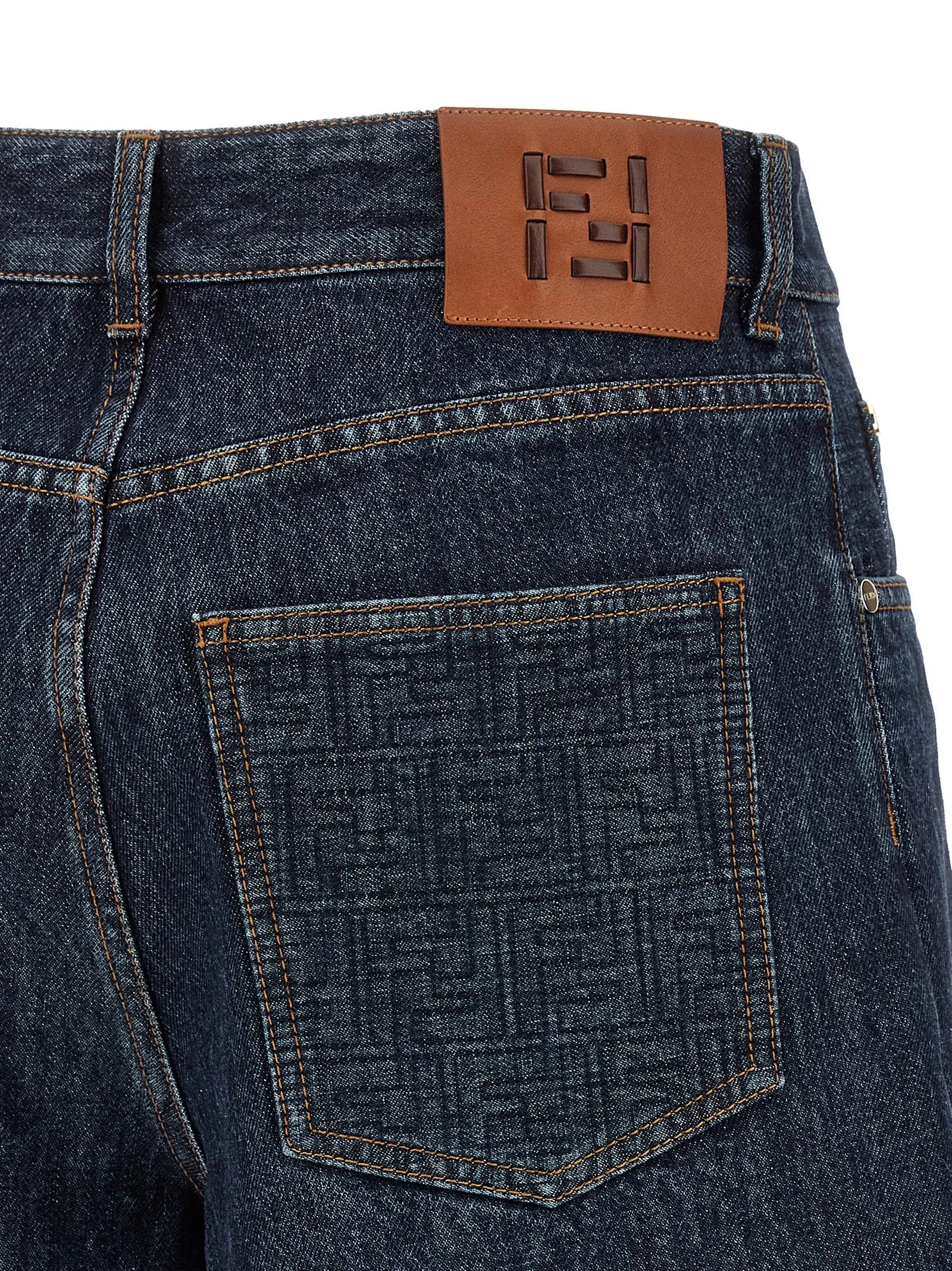 Fendi Blue Cotton Bermuda Shorts