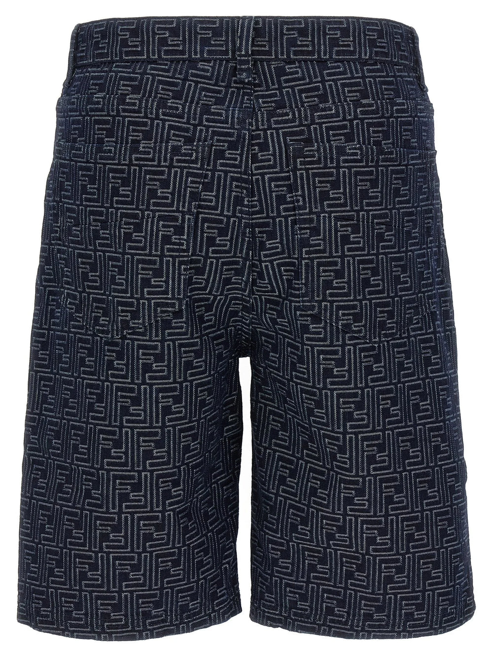 Fendi Blue Cotton Bermuda Shorts