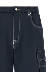 Fendi Blue Cotton Bermuda Shorts - IT50 | L