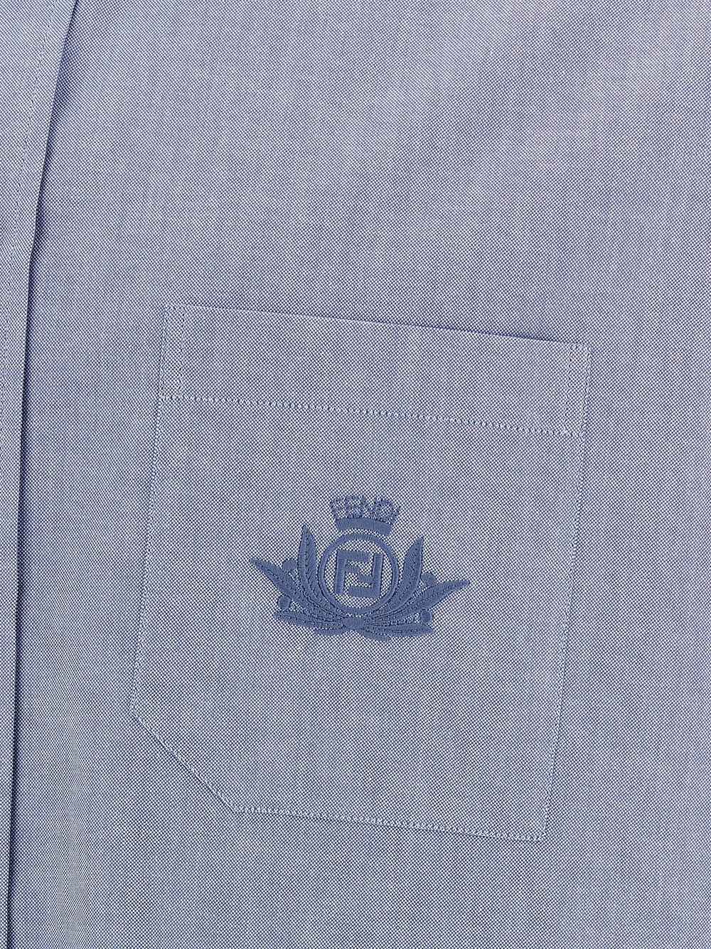 Fendi Blue Cotton Blouse