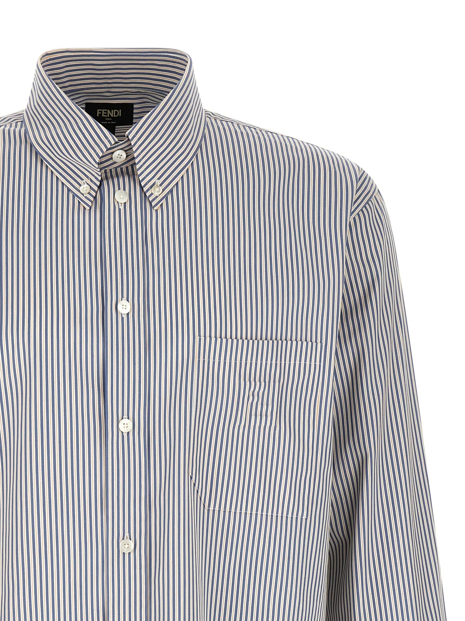 Fendi Blue Cotton Blouse - M