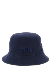 Fendi Blue Cotton Bucket Hat - S