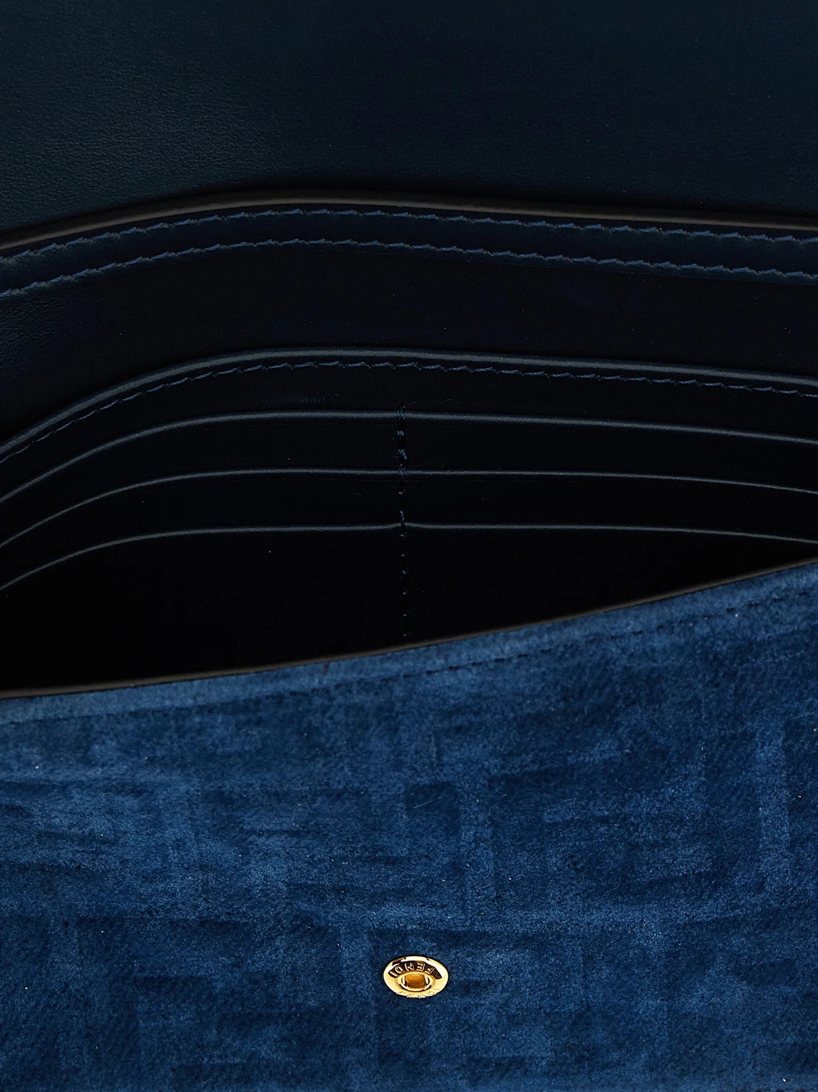 Fendi Blue Cotton Cardholder