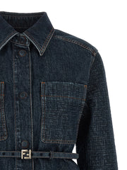 Fendi Blue Cotton Denim Jacket