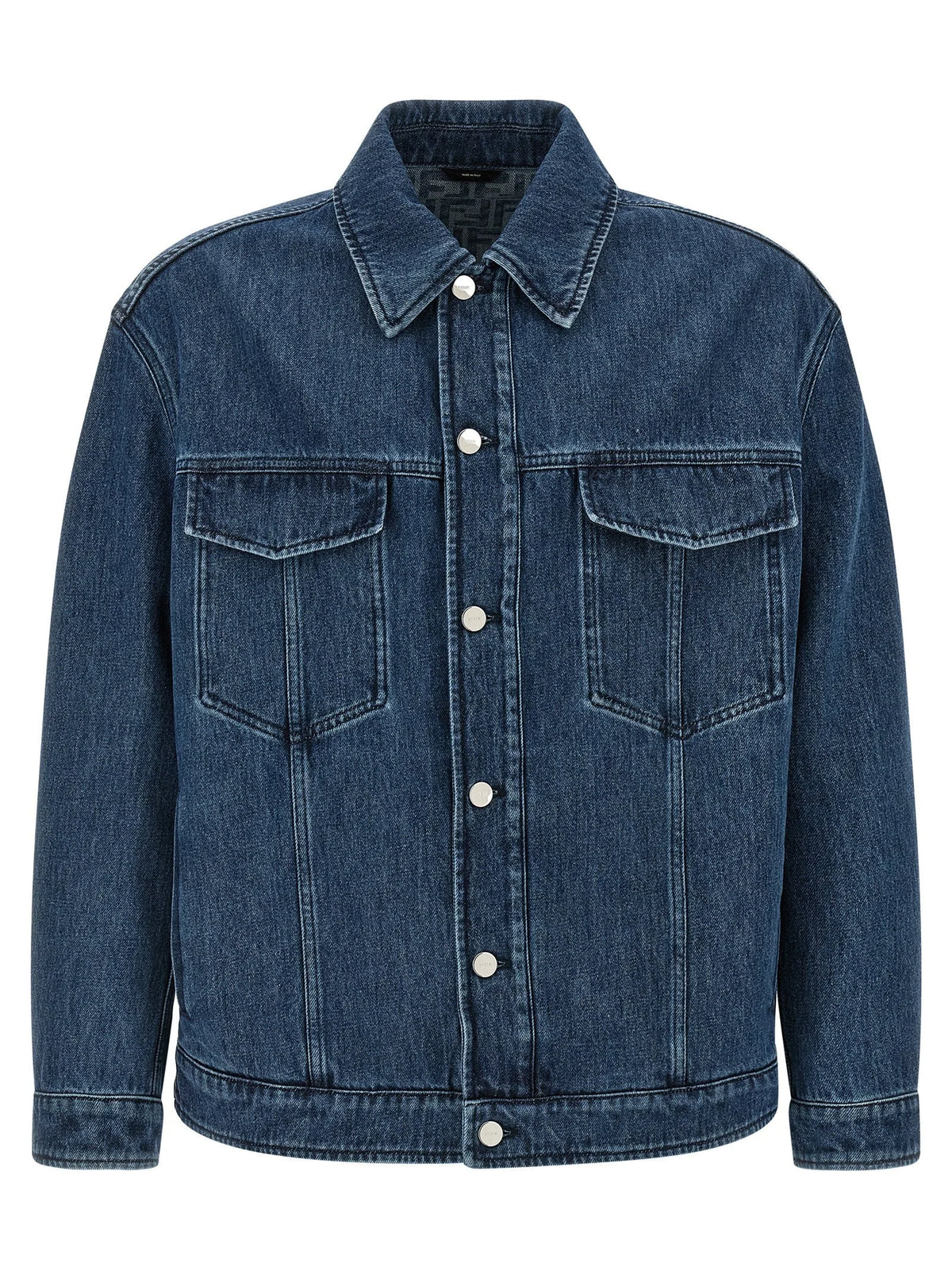 Fendi Blue Cotton Denim Jacket