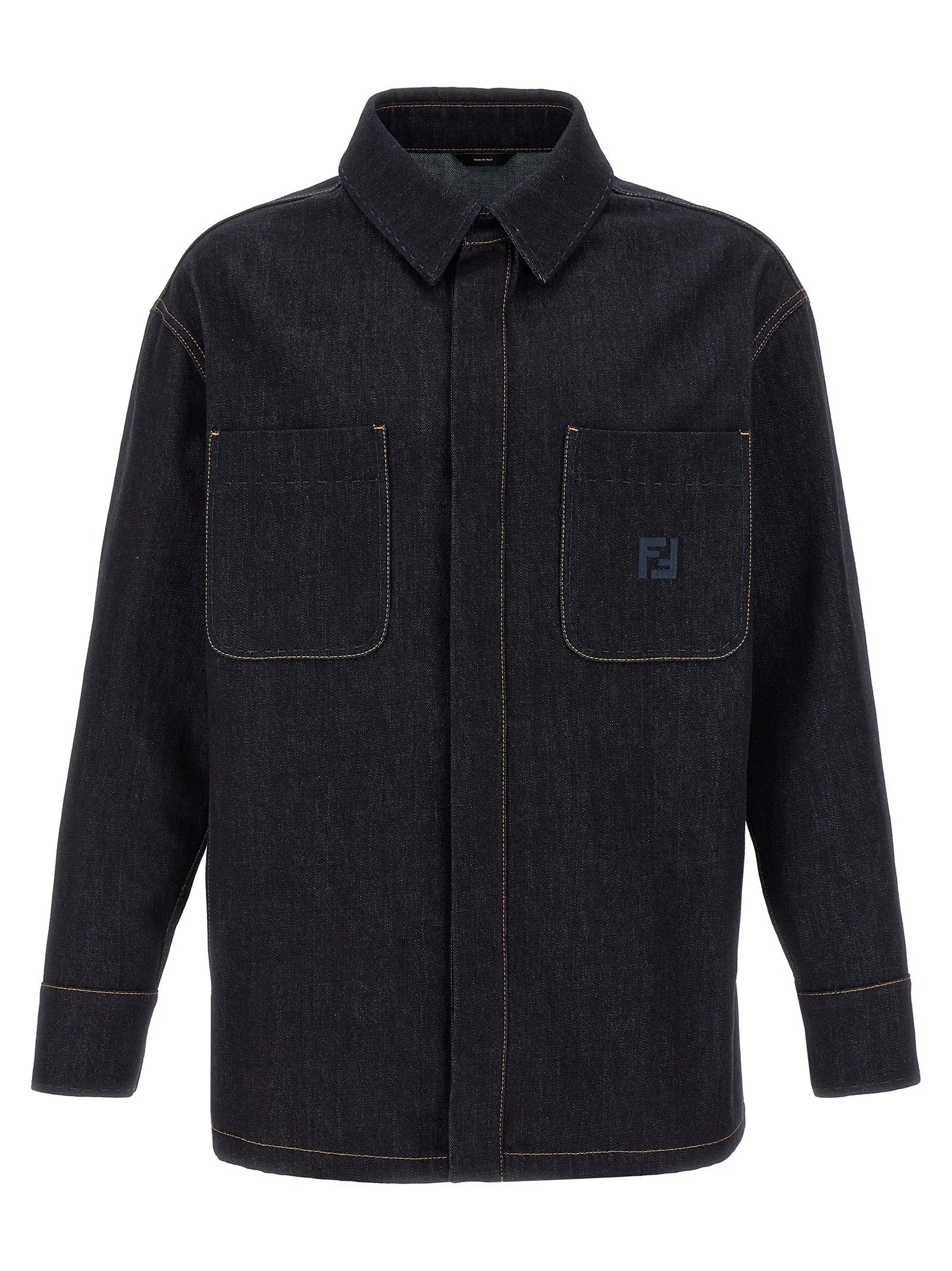 Fendi Blue Cotton Denim Jacket