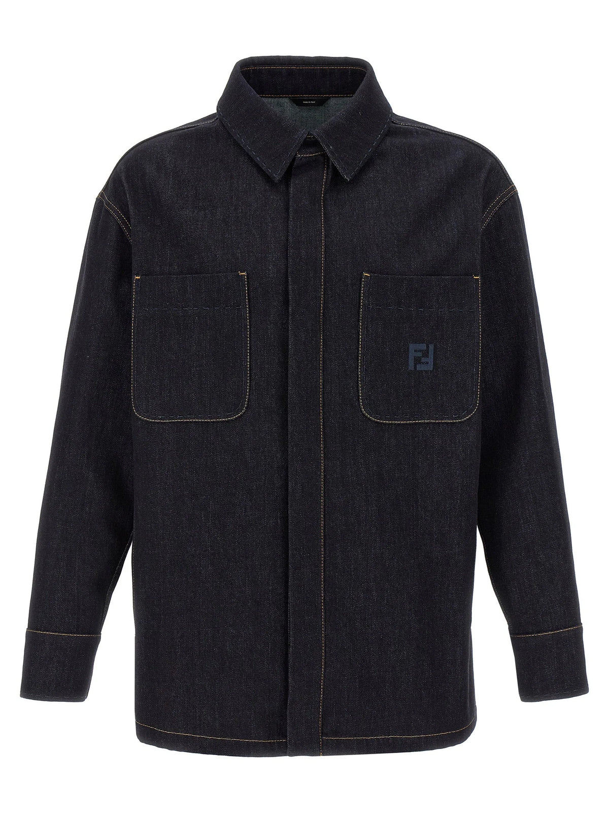 Fendi Blue Cotton Denim Jacket