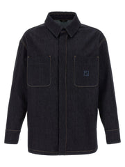 Fendi Blue Cotton Denim Jacket