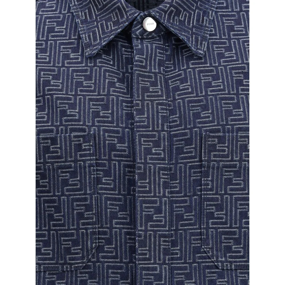 Fendi Blue Cotton Denim Jacket - IT46 | S