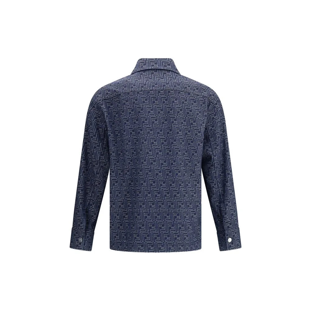 Fendi Blue Cotton Denim Jacket - IT46 | S