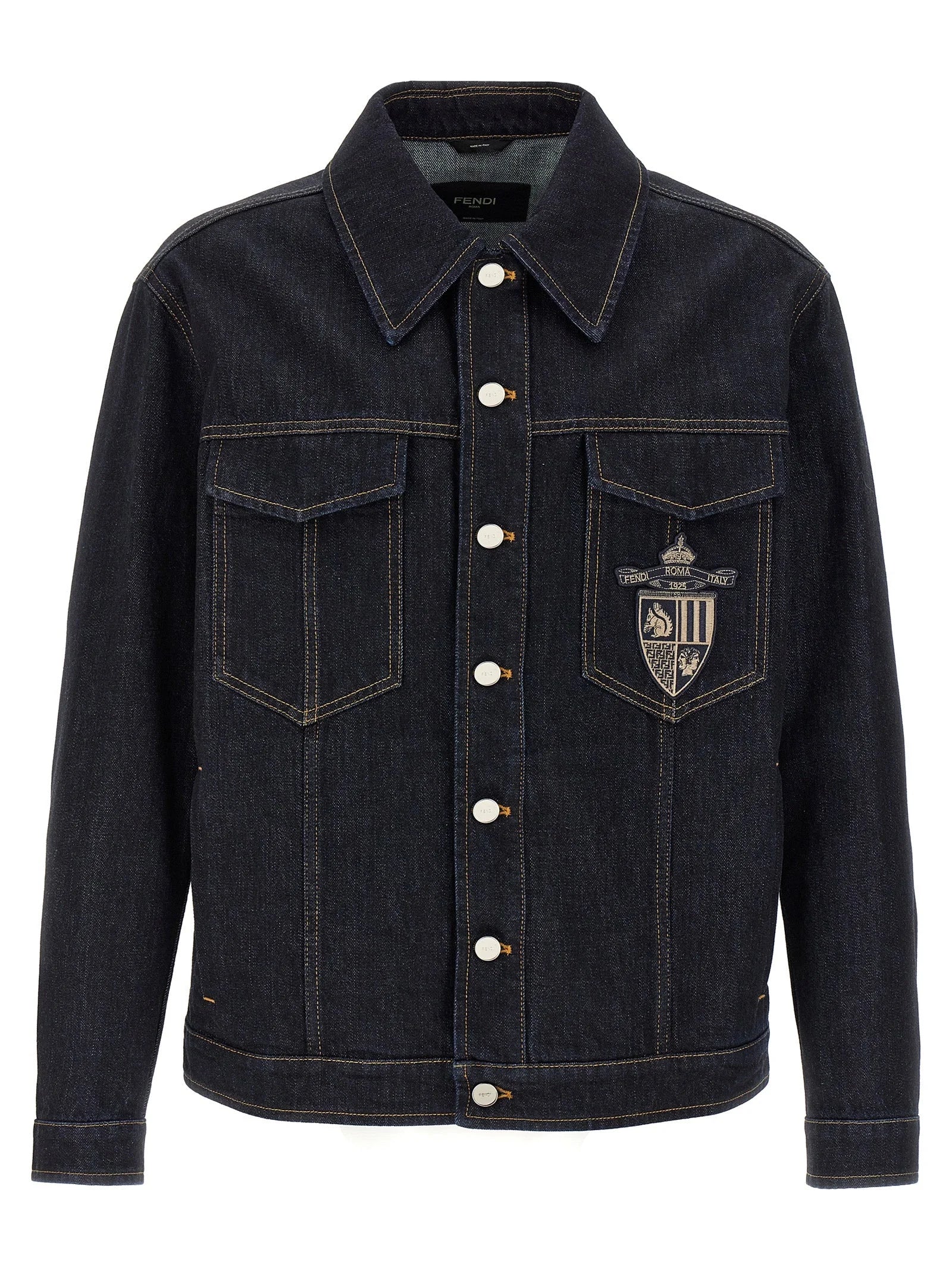 Fendi Blue Cotton Denim Jacket - IT52 | XL