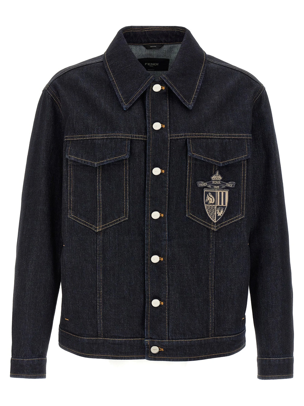 Fendi Blue Cotton Denim Jacket - IT52 | XL