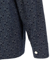 Fendi Blue Cotton Denim Jacket - IT52 | XL