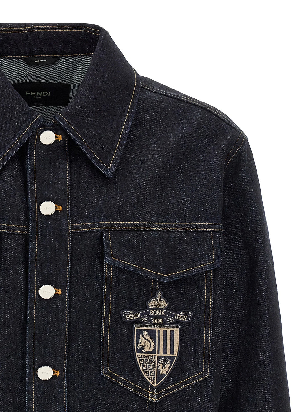 Fendi Blue Cotton Denim Jacket - IT52 | XL