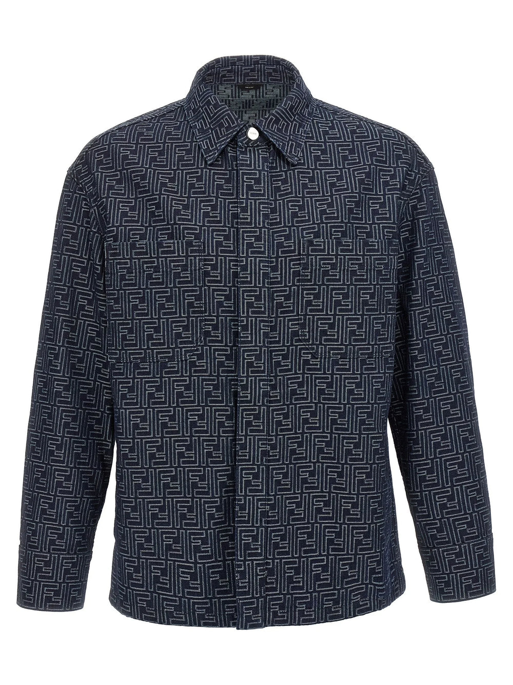 Fendi Blue Cotton Denim Jacket - IT52 | XL