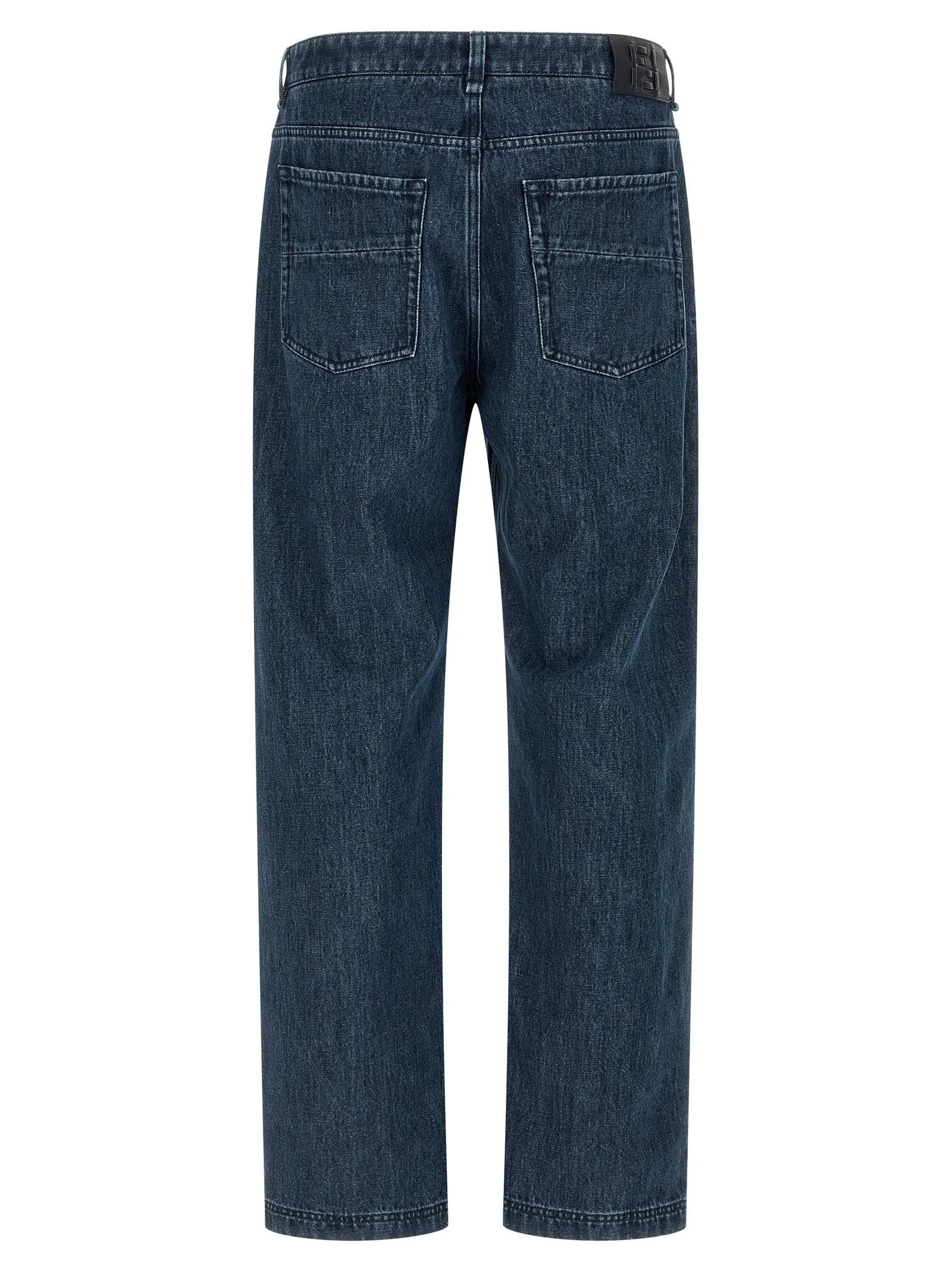 Fendi Blue Cotton Flared Jeans