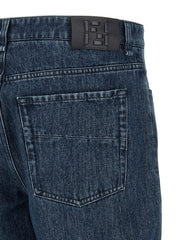 Fendi Blue Cotton Flared Jeans