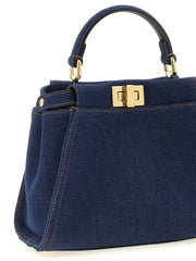 Fendi Blue Cotton Handbag