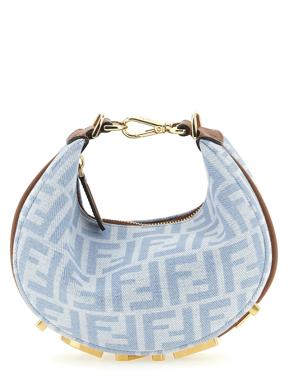 Fendi Blue Cotton Handbag