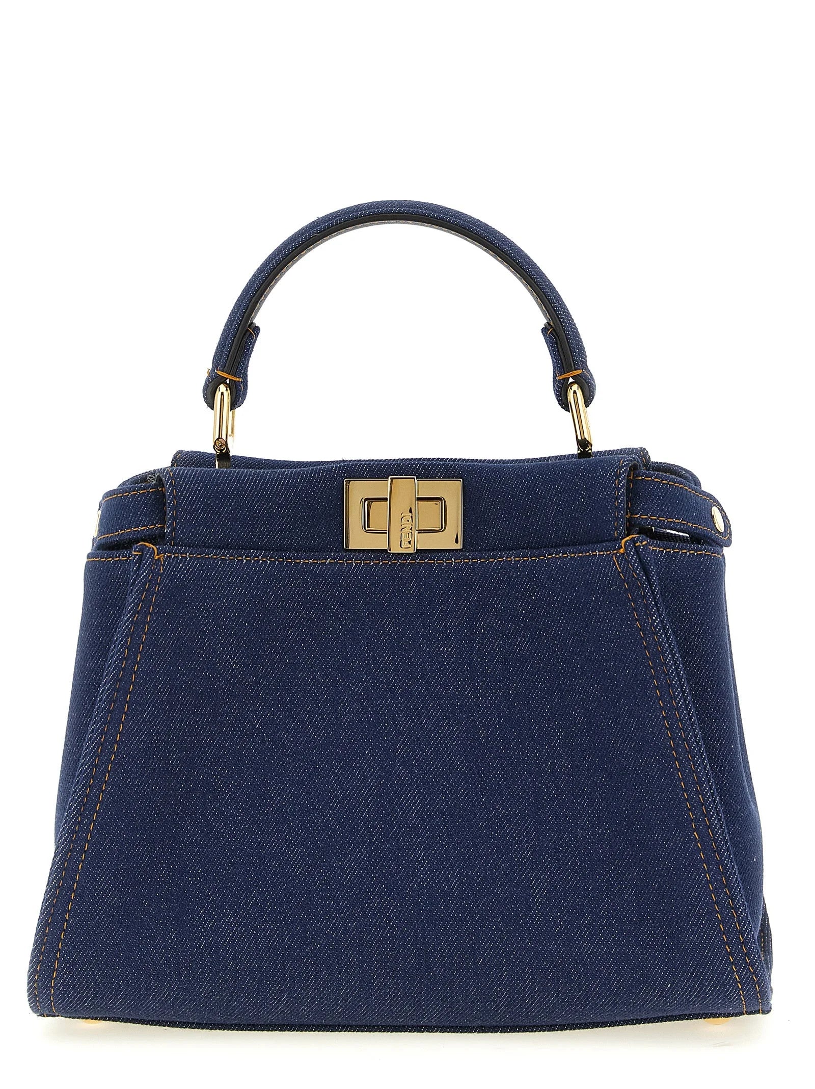 Fendi Blue Cotton Handbag