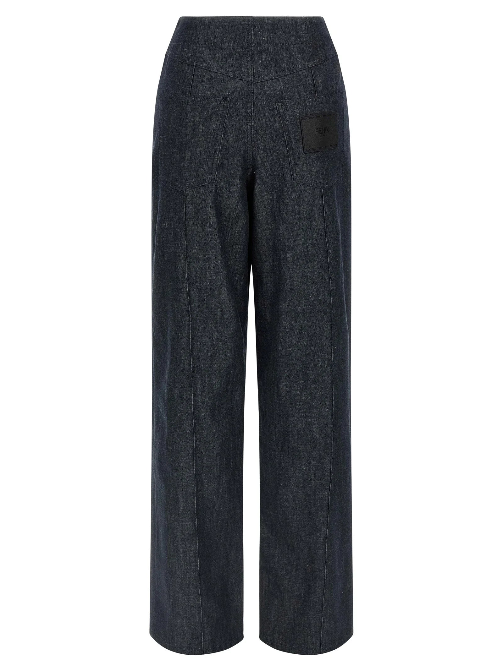 Fendi Blue Cotton High-Waisted Jean - IT38
