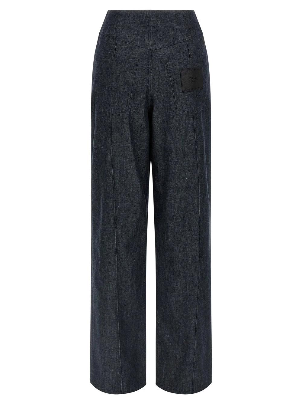 Fendi Blue Cotton High-Waisted Jean - IT38