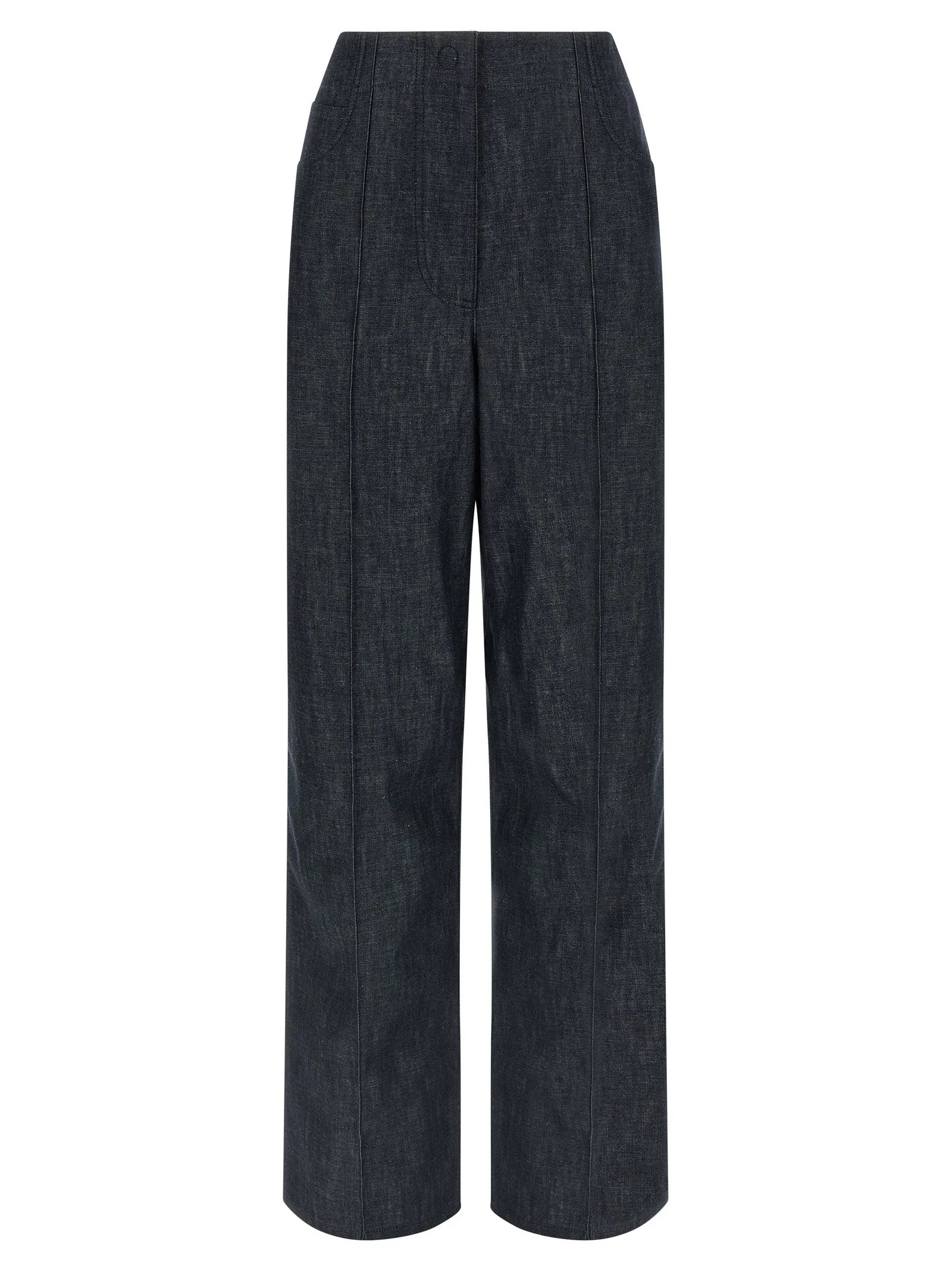 Fendi Blue Cotton High-Waisted Jean - IT38