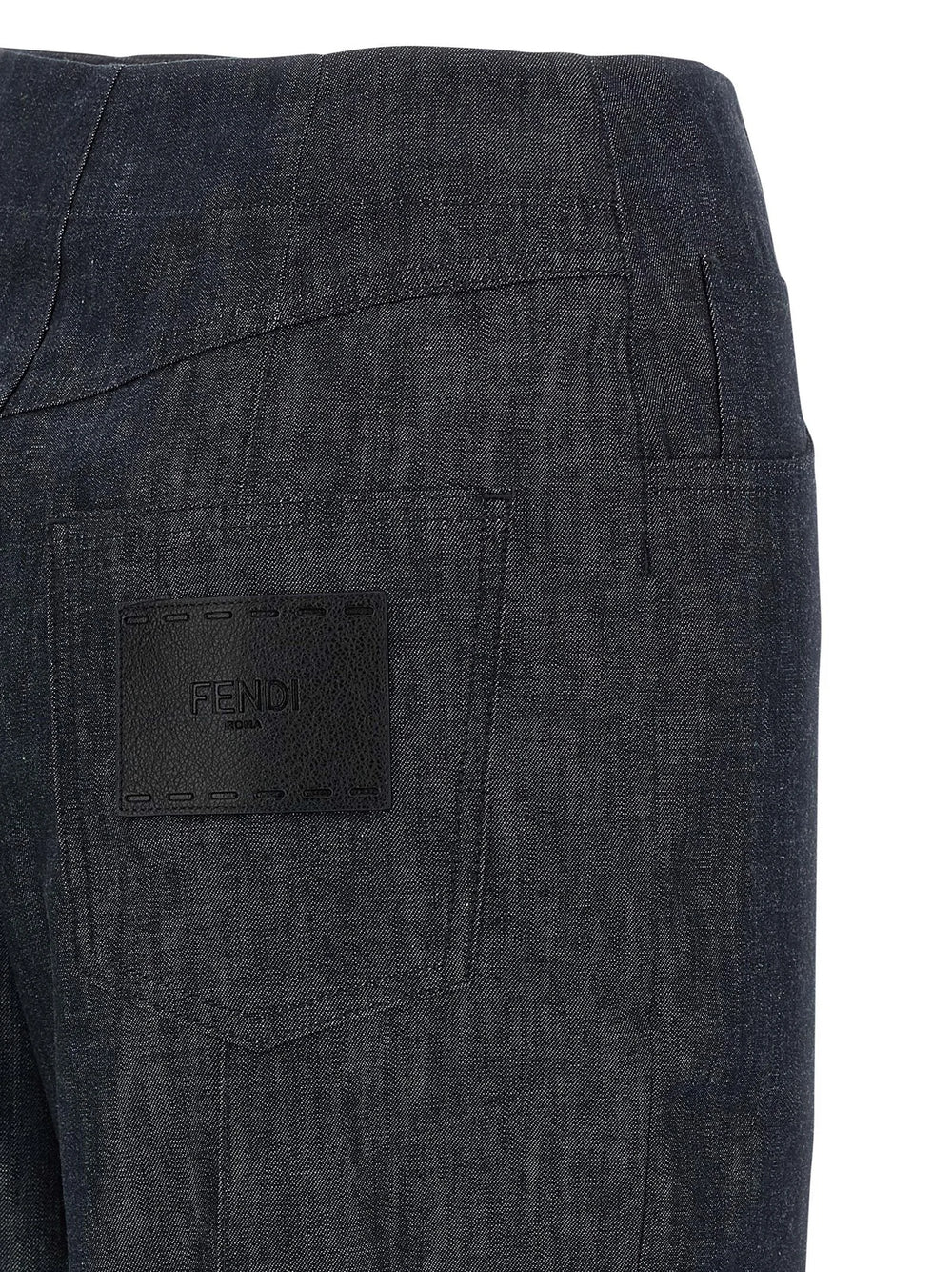 Fendi Blue Cotton High-Waisted Jean - IT38