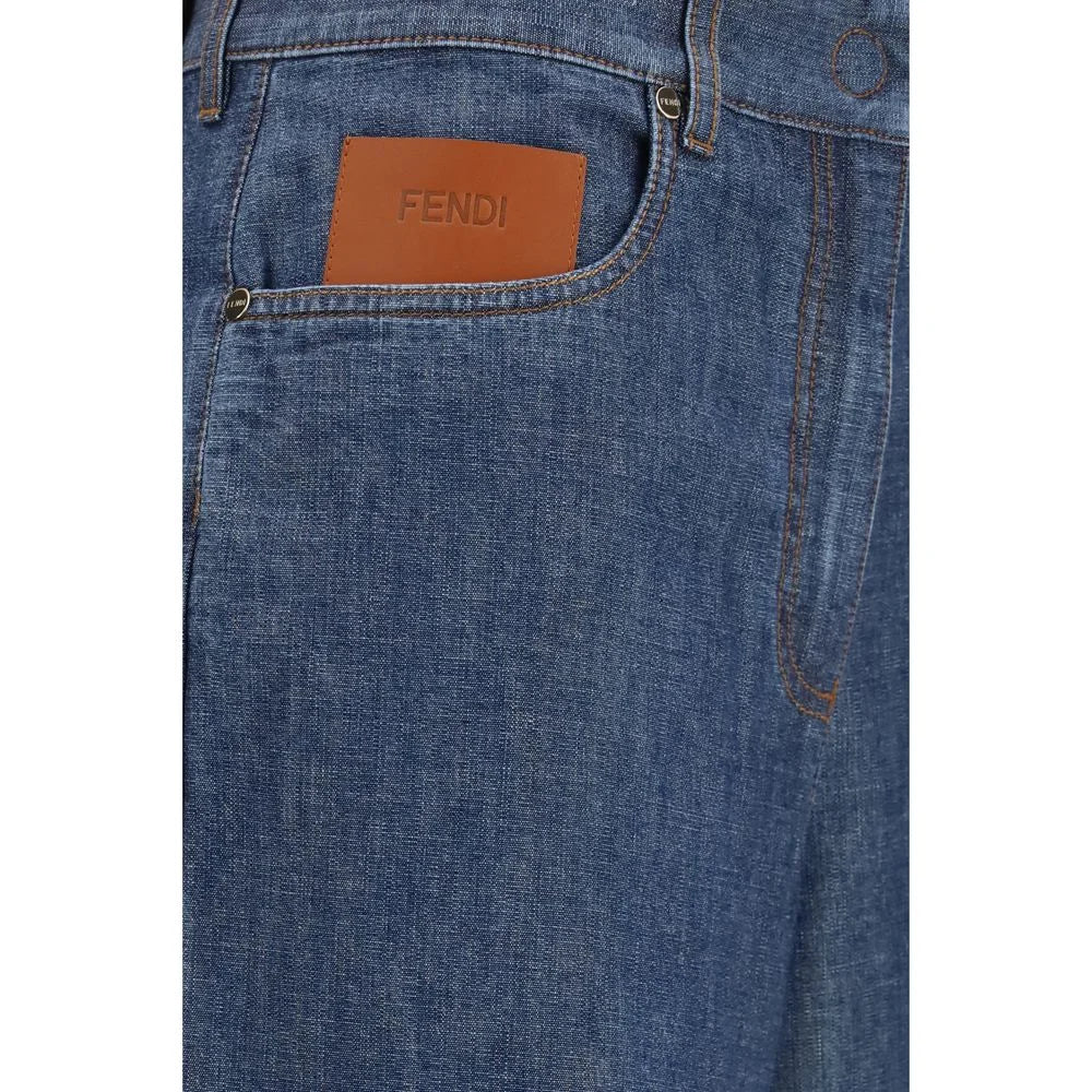 Fendi Blue Cotton Jeans Denim - IT44 | L