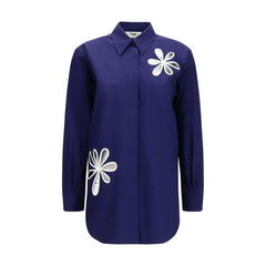 Fendi Blue Cotton Pattern Shirt - IT42 | L