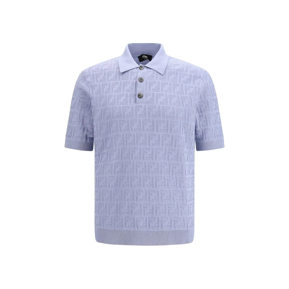 Fendi Blue Cotton Polo Shirt - IT48 | M