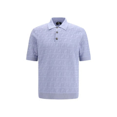 Fendi Blue Cotton Polo Shirt - IT48 | M