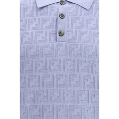 Fendi Blue Cotton Polo Shirt - IT48 | M