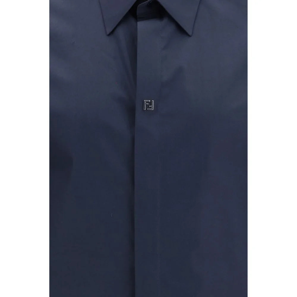 Fendi Blue Cotton Shirt