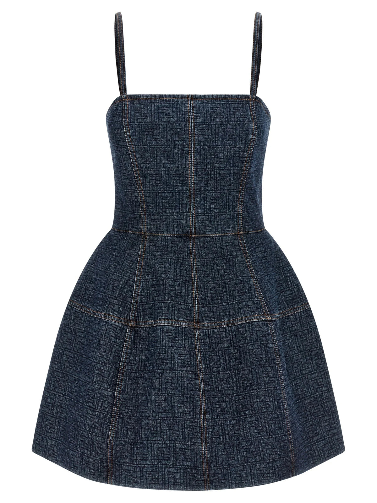 Fendi Blue Cotton Short Dress
