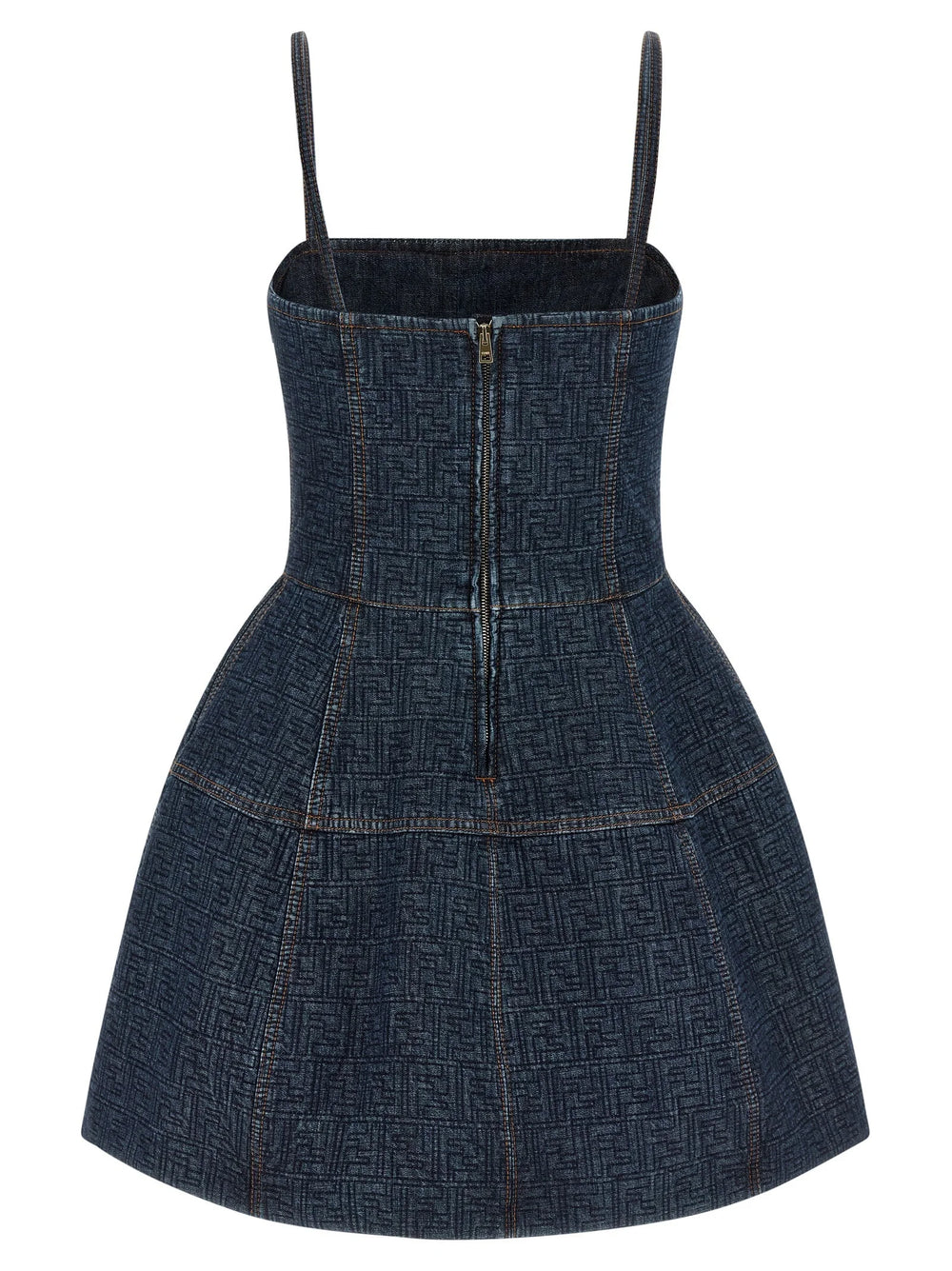 Fendi Blue Cotton Short Dress